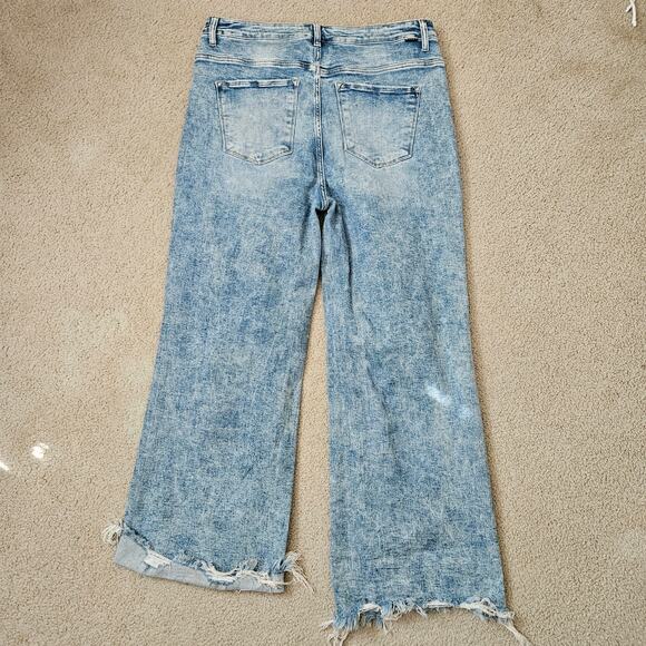 Risen Nikol High Rise Acid Washed Wide Leg Jeans 3XL - Picture 3 of 9